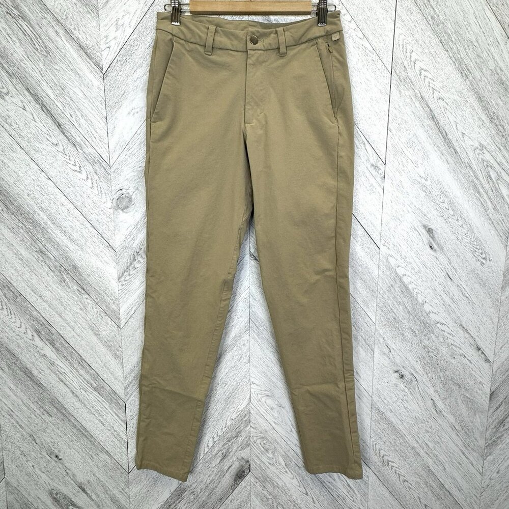 Lululemon Commission Pant Slim ABC Mens Size 28 Tofino Sand Khaki 31" Inseam - Picture 1 of 6